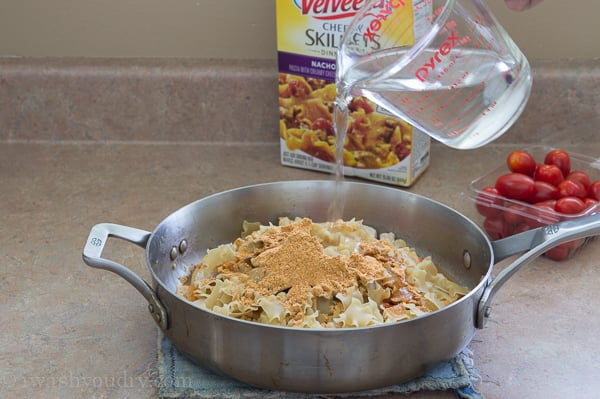 One Skillet Cheesy Chicken Nacho Supreme