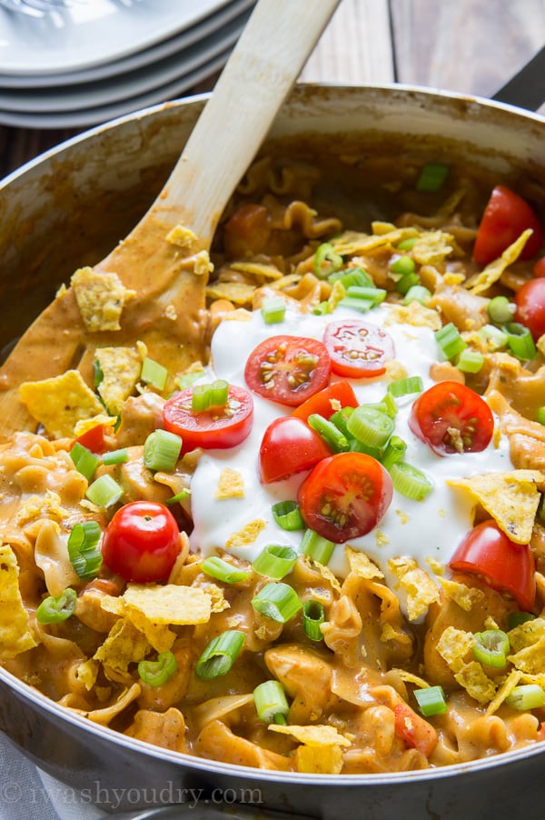 One Skillet Cheesy Chicken Nacho Supreme | I Wash You Dry