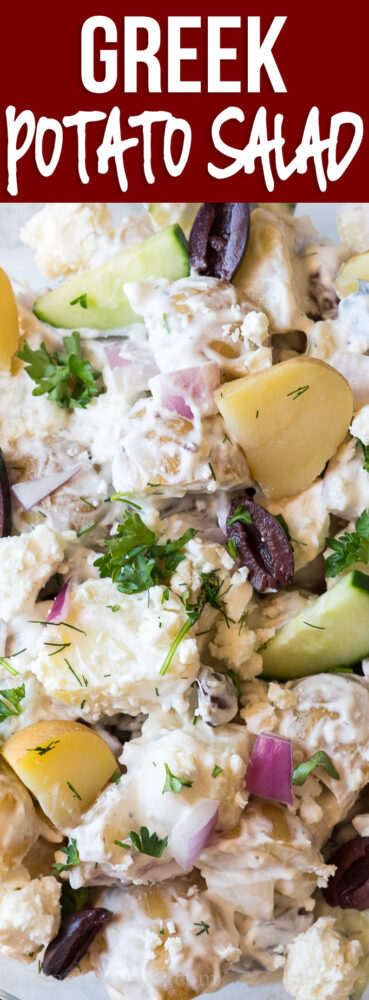 WOW!! This Greek Potato Salad is way better than your classic potato salad recipe! It's filled with bright fresh flavors that my whole family LOVED!