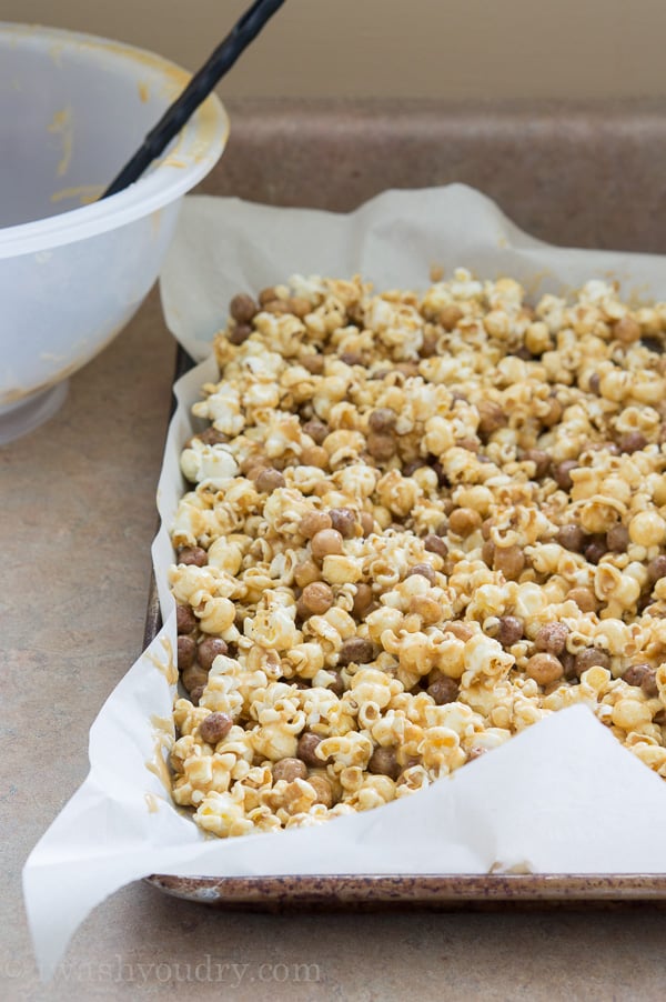 Peanut Butter and Chocolate Popcorn Crunch Mix