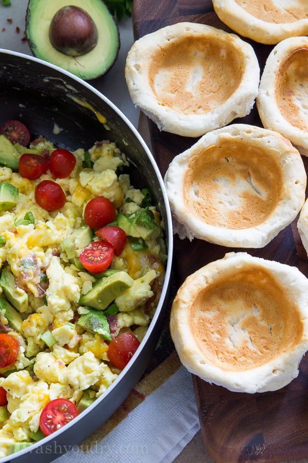 Bacon Egg and Cheese Breakfast Bread Bowls!