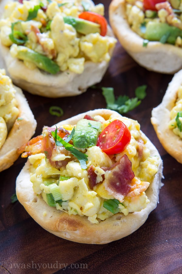 Bacon Egg and Cheese Breakfast Bread Bowls!