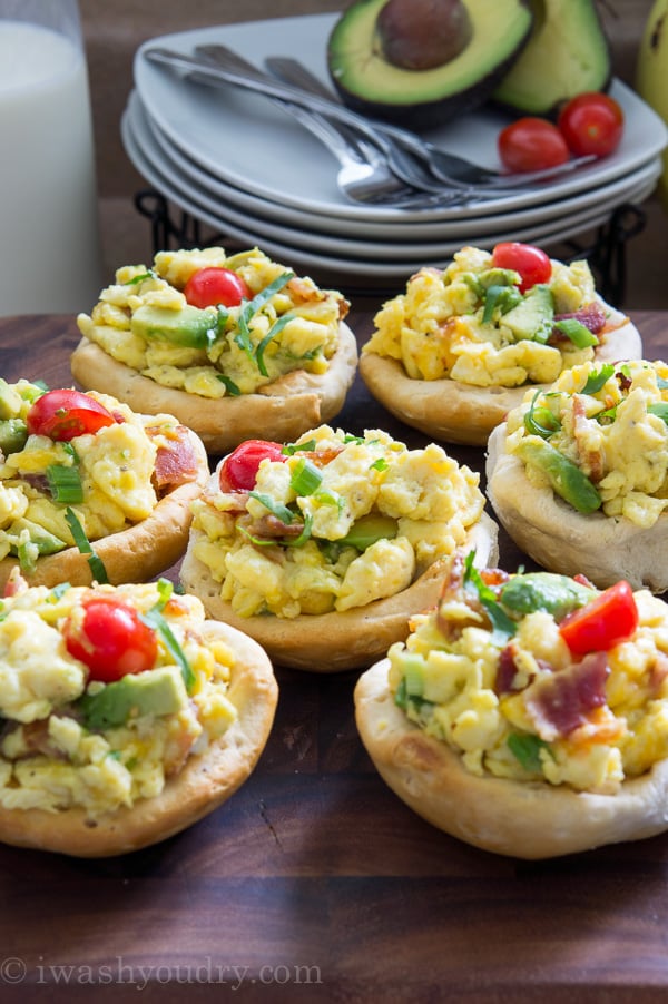 Bacon Egg and Cheese Breakfast Bread Bowls!