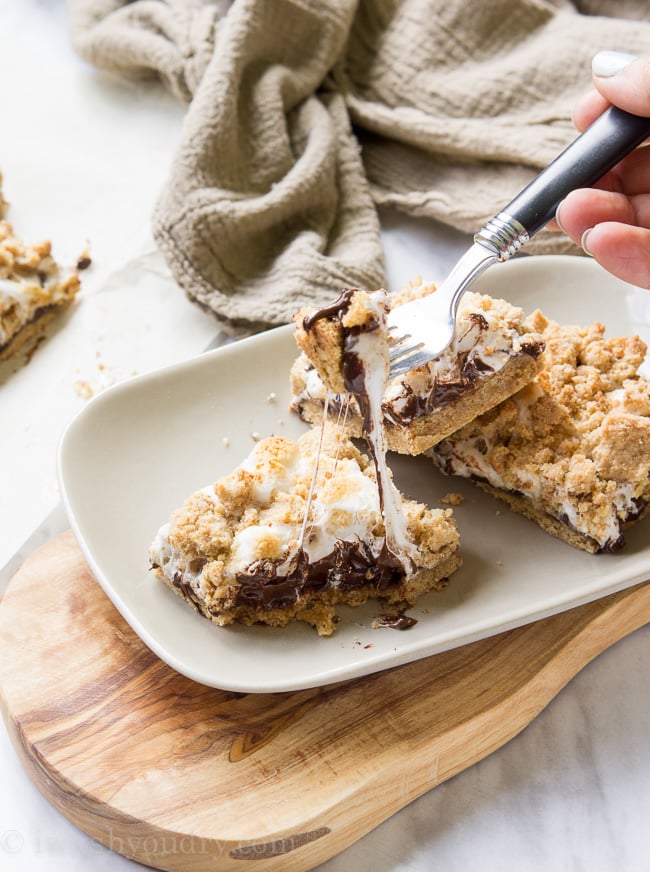 Gooey S'mores Cake Bars