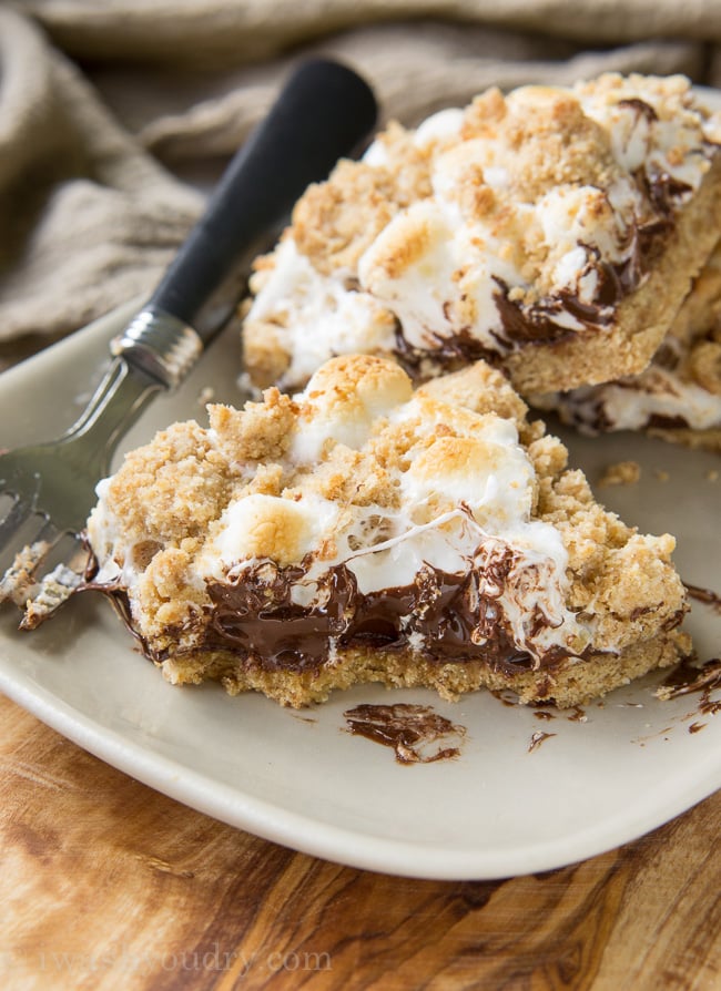 Gooey S'mores Cake Bars