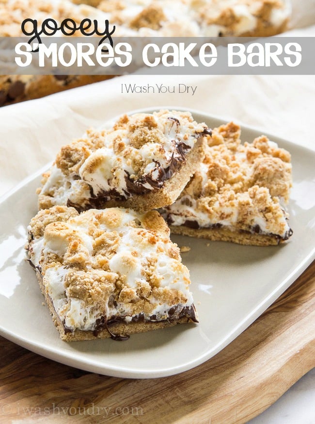 Gooey S'mores Cake Bars