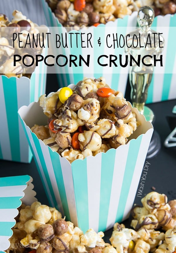 Peanut Butter and Chocolate Popcorn Crunch Mix