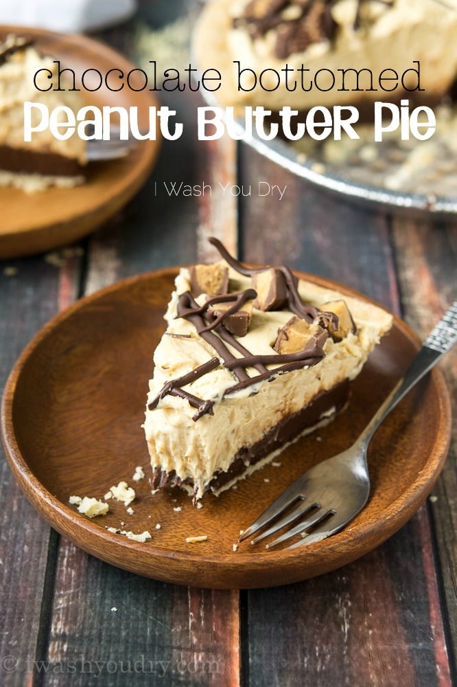 Chocolate Bottomed Peanut Butter Pie