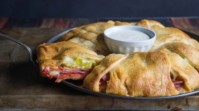 Spicy Italian Crescent Ring Sandwich!