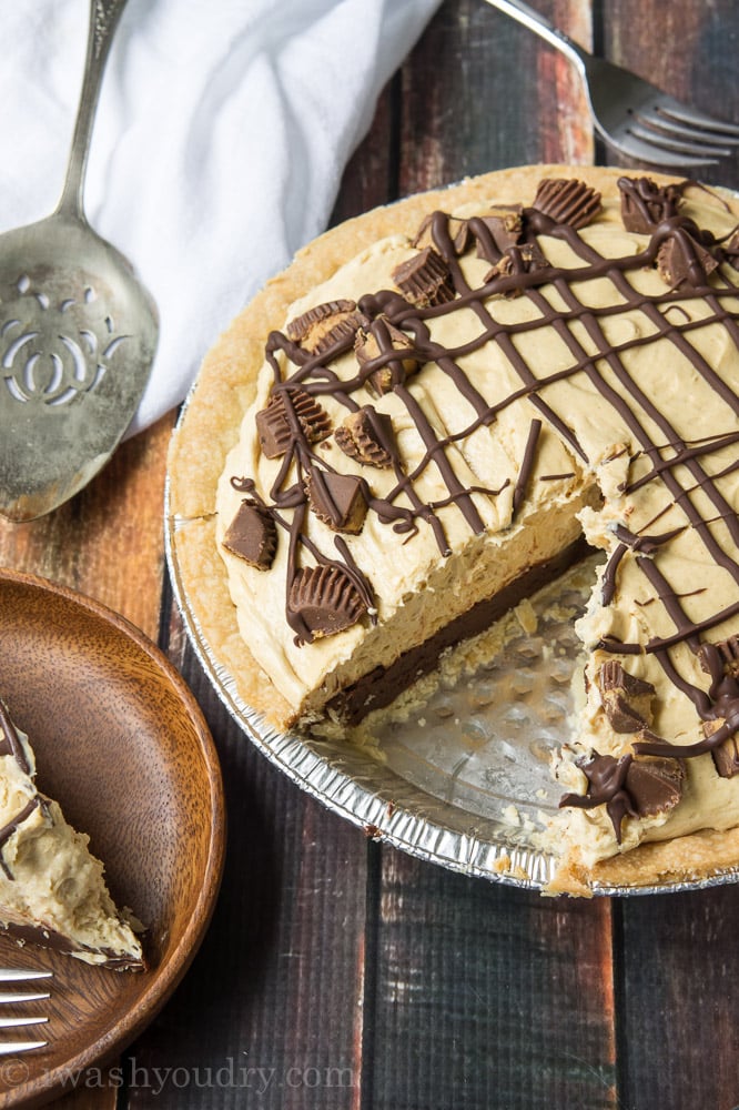 Chocolate Bottomed Peanut Butter Pie