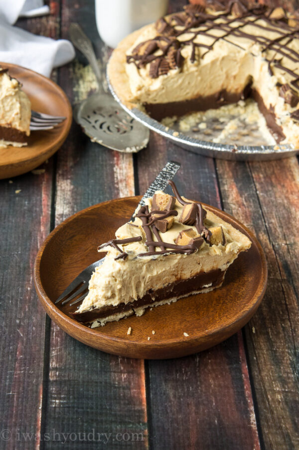 Chocolate Bottomed Peanut Butter Pie - I Wash You Dry