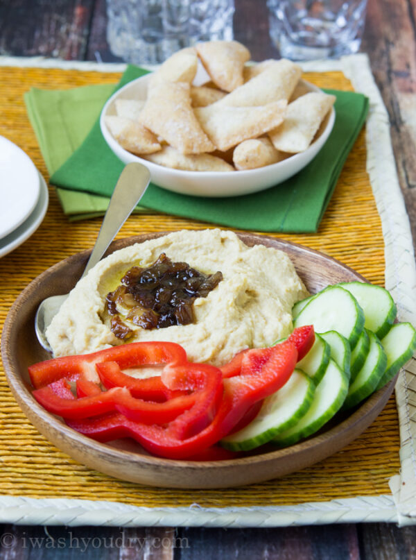 Caramelized Onion Hummus Recipe I Wash You Dry