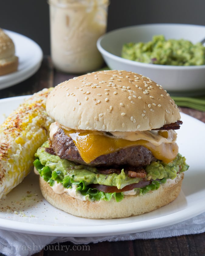 Spicy Guacamole Bacon Burger