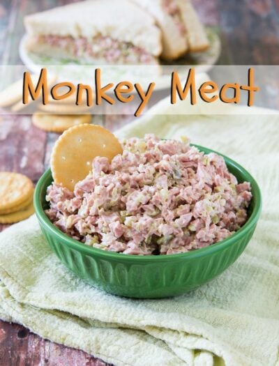 Monkey Meat! It's a delicious 3 ingredient sandwich spread that kids go bananas over!