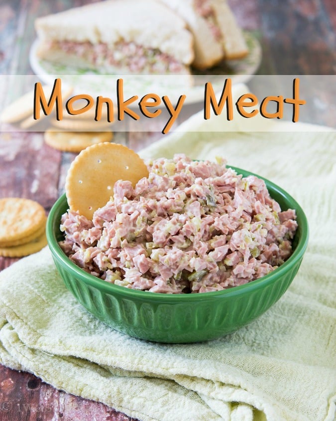 Monkey Meat! It's a delicious 3 ingredient sandwich spread that kids go bananas over! 