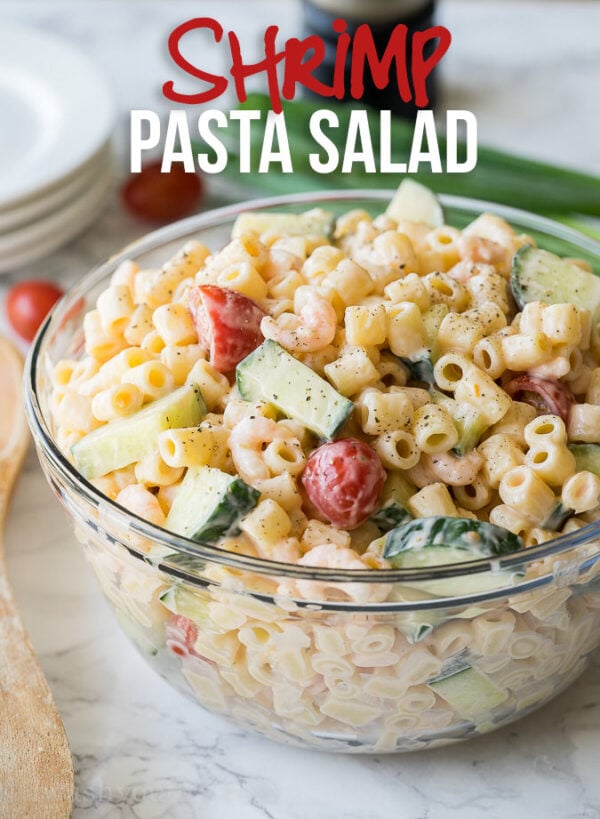 Shrimp Pasta Salad I Wash You Dry