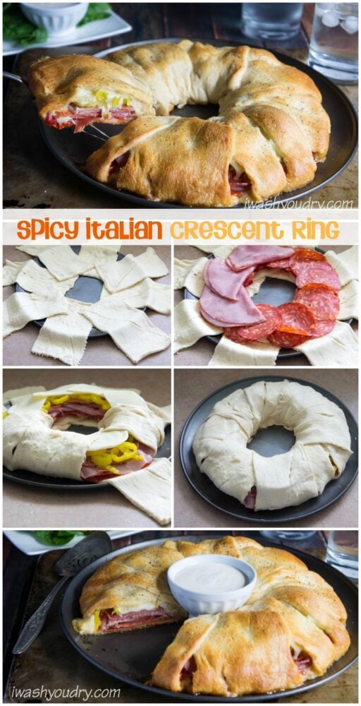 Spicy Italian Crescent Ring Sandwich!