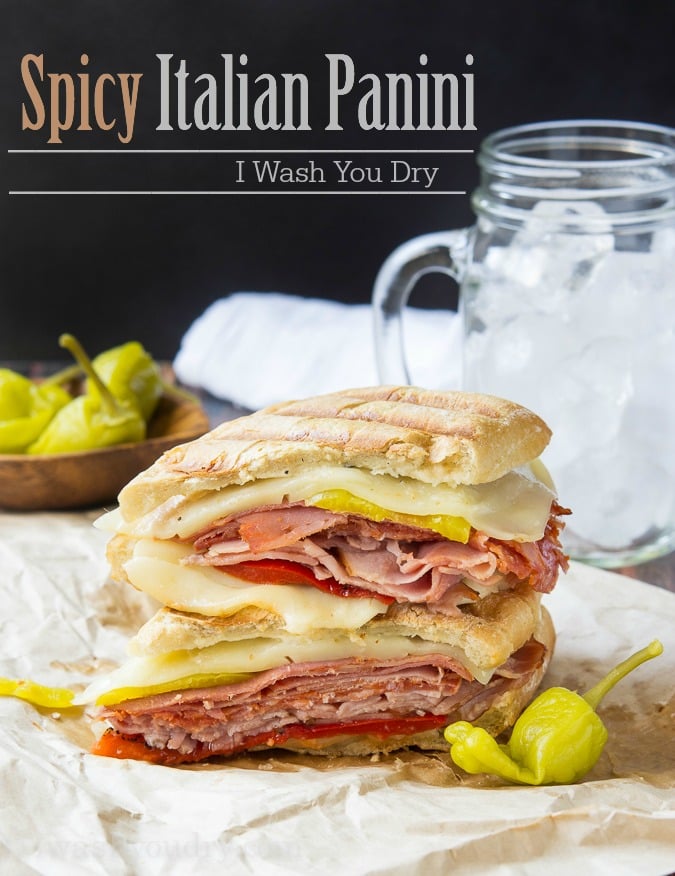 Spicy Italian Panini! The perfect easy weeknight dinner recipe for busy back to school nights! 