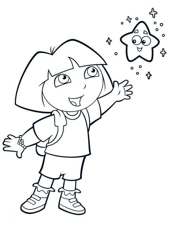 dora-coloring-etoile-dora-explorer-coloring-pictures