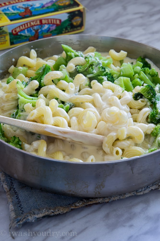 Creamy Alfredo Broccoli Mac and Cheese