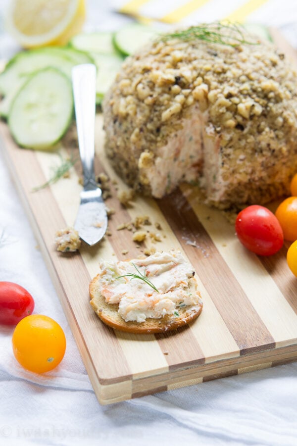 Smoked Salmon Cream Cheese Ball - I Wash You Dry