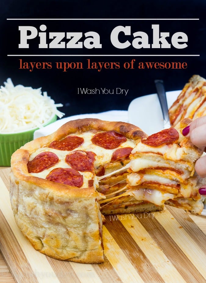 THEE Pizza Cake! Layers upon layers of delicious pizza made in less than an hour! 