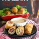 Reuben Egg Rolls are filled with corned beef, swiss cheese and sauerkraut, then served with a side of thousand island dressing! Ridiculously good!