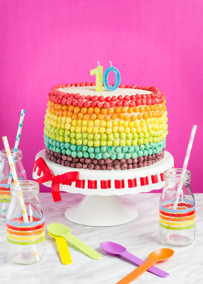 Rainbow Birthday Cake - i am baker