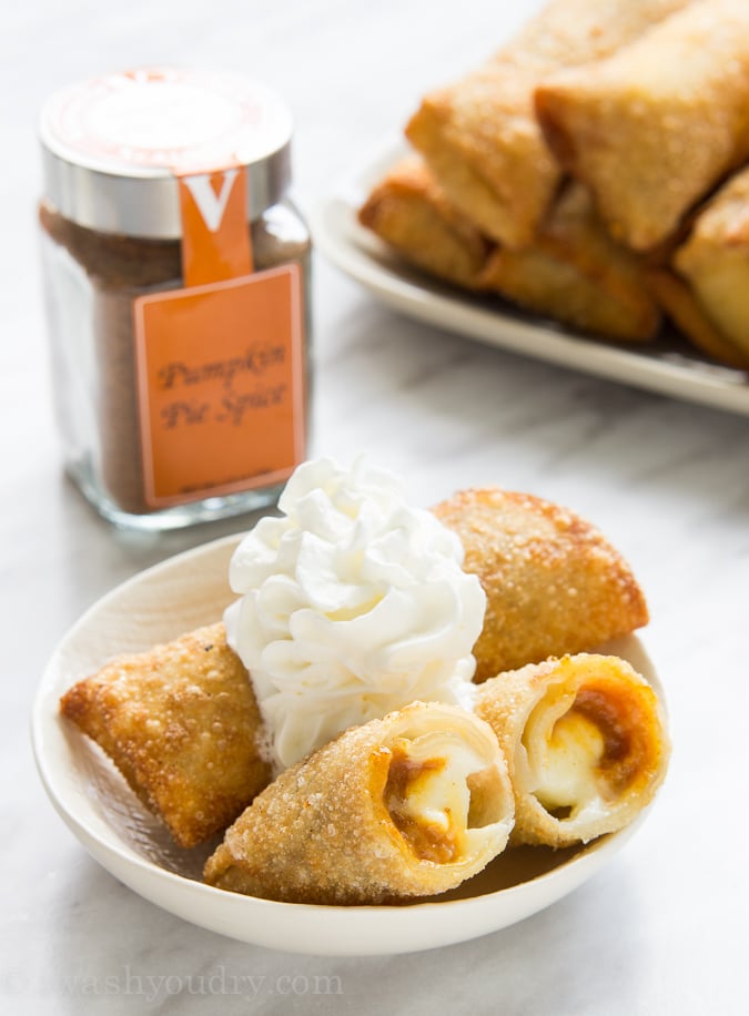 Pumpkin Cheesecake Egg Rolls