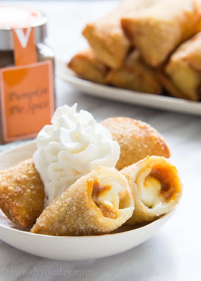 Pumpkin Cheesecake Egg Rolls