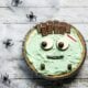 Pistachio Cream Frankenstein Pie! The perfect last-minute, quick and easy, Halloween treat!