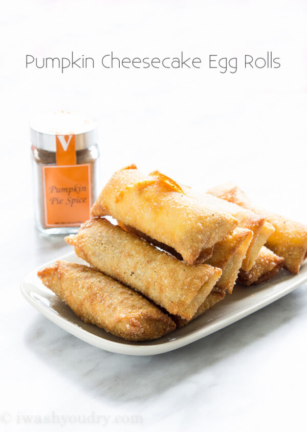 Pumpkin Cheesecake Egg Rolls I Wash You Dry