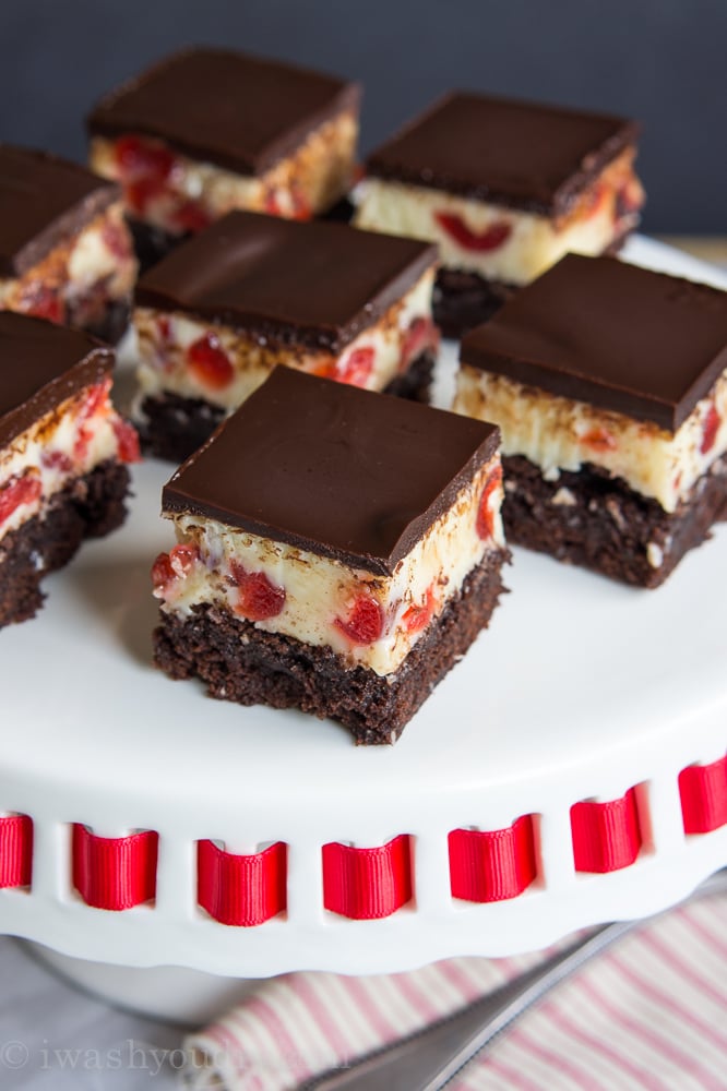 White Chocolate Cherry Fudge Brownies