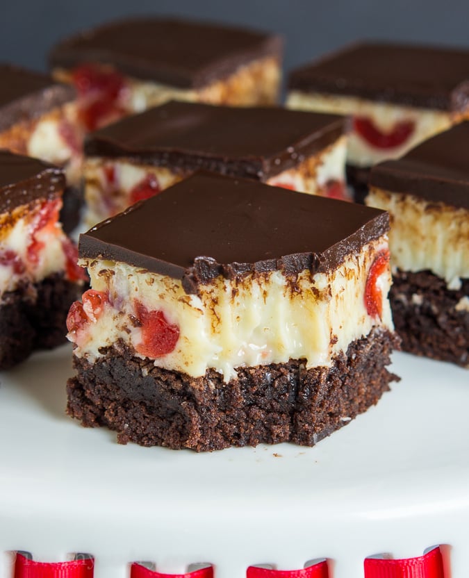 White Chocolate Cherry Fudge Brownies