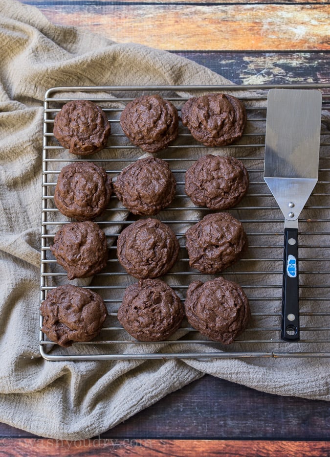 Double Chocolate Chip cookies with an Eggnog Buttercream Frosting in between! 