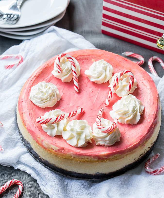 White Chocolate Peppermint Cheesecake