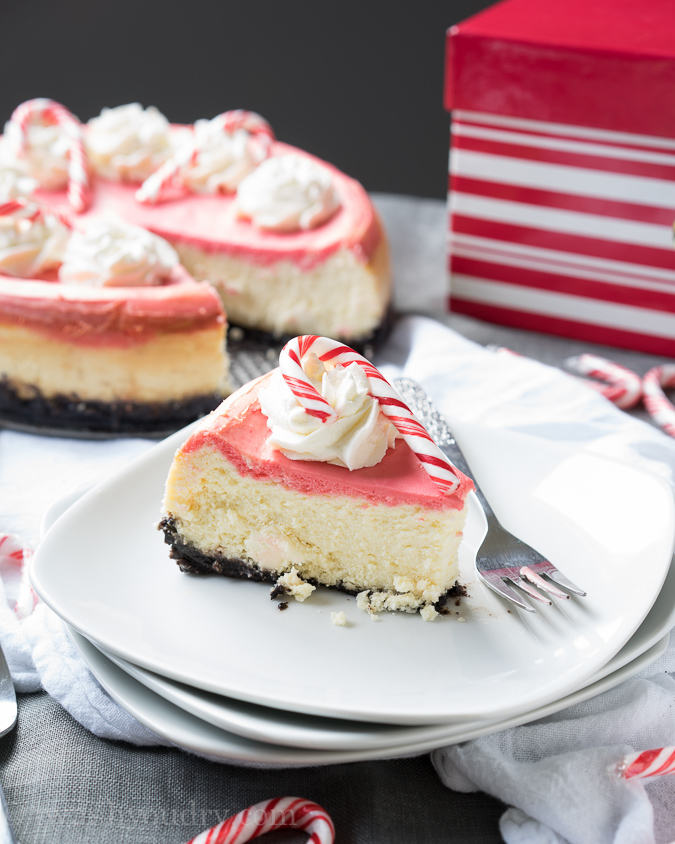 White Chocolate Peppermint Cheesecake