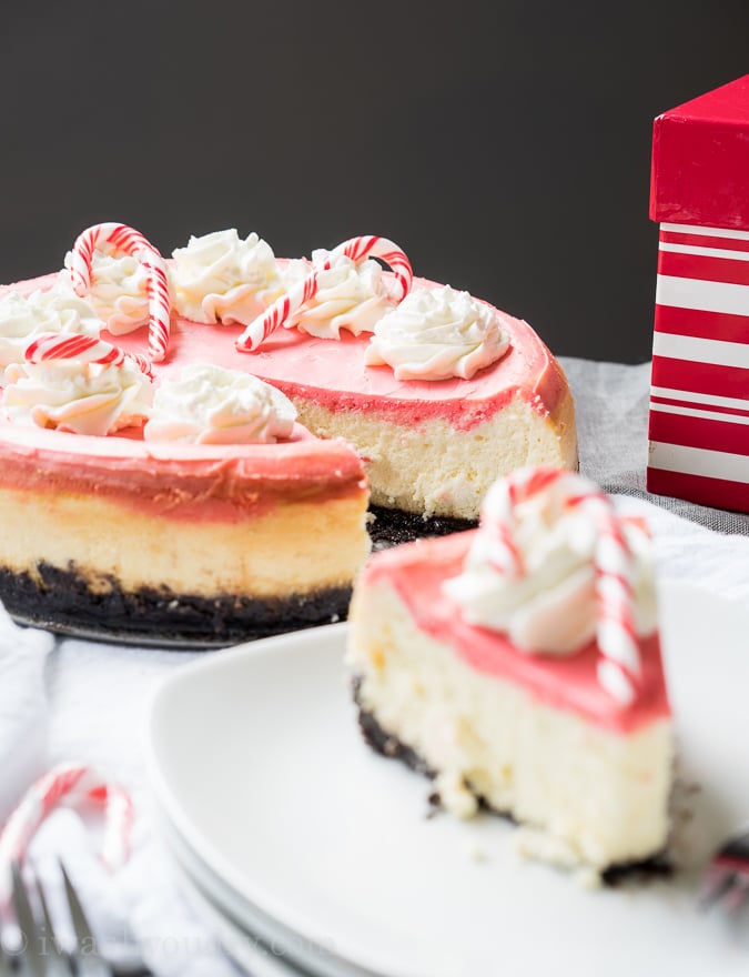 White Chocolate Peppermint Cheesecake