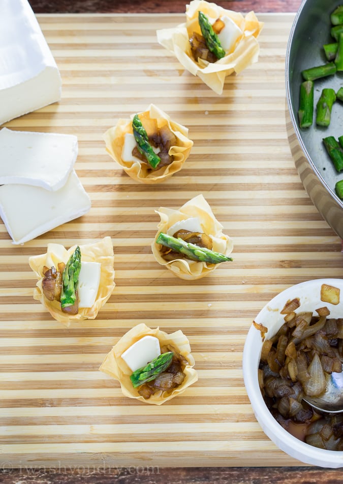 Brie and Asparagus Phyllo Tarts