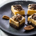 No thermometer required - Turtle Fudge!! Super easy and so tasty too!