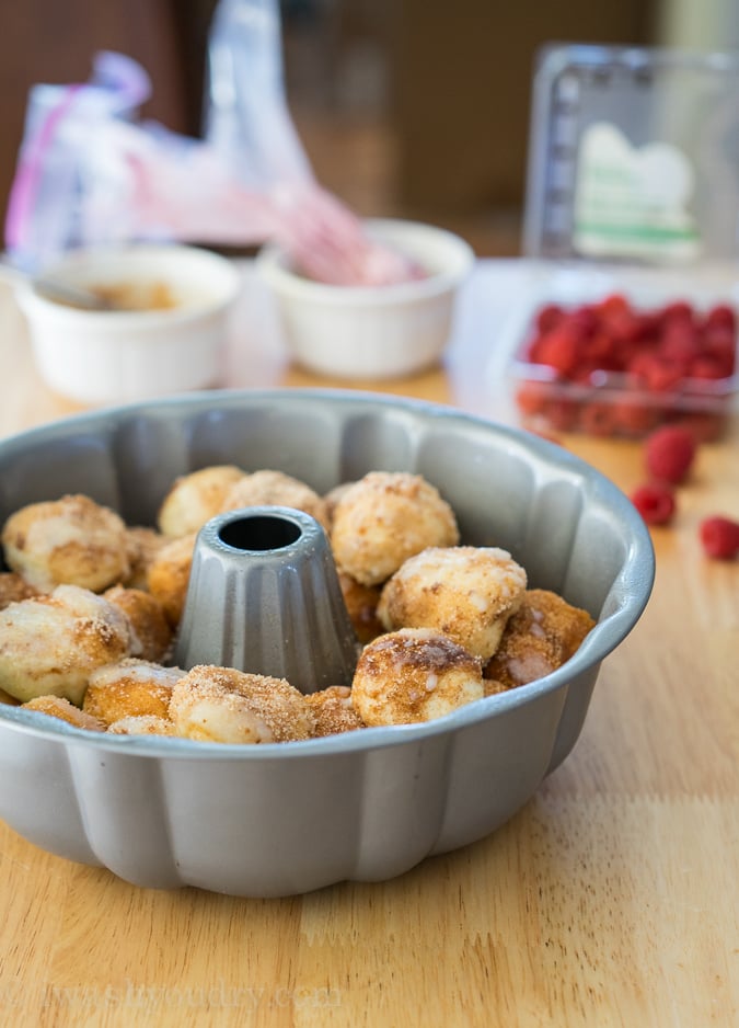 Raspberry Cheesecake Monkey Bread