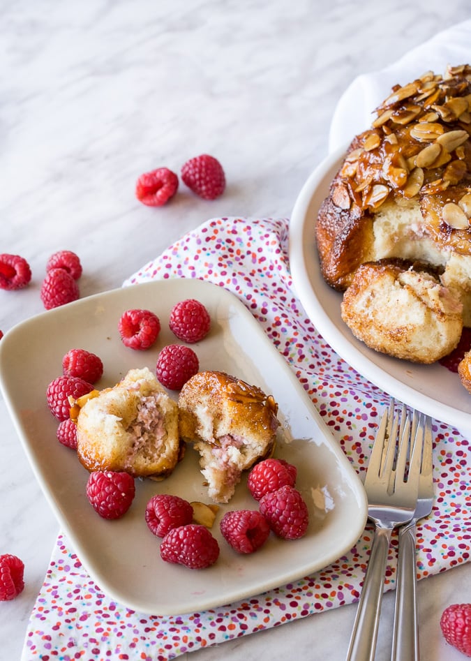 Raspberry Cheesecake Monkey Bread