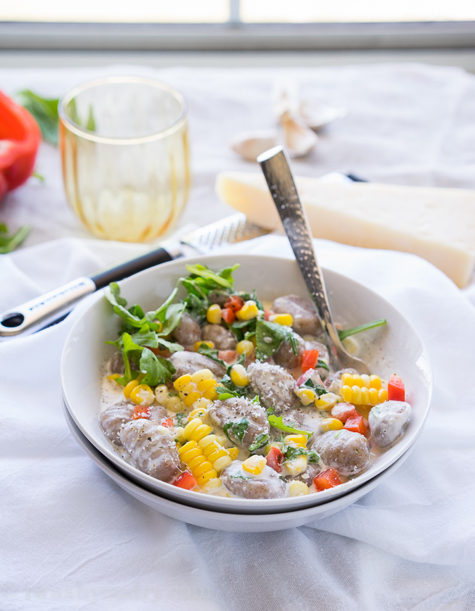 Gnocchi in light cream sauce