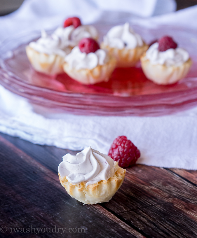 White Chocolate Raspberry Mousse Tartlets