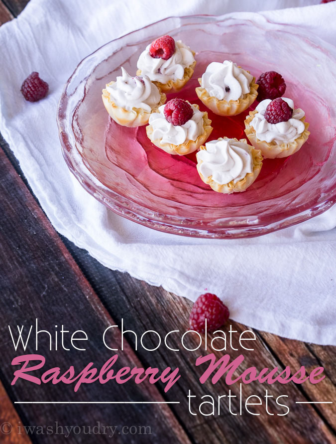 White Chocolate Raspberry Mousse Tartletts