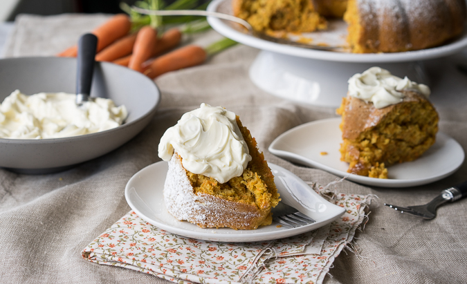 Honey-Carrot Cake with Mascarpone Cream