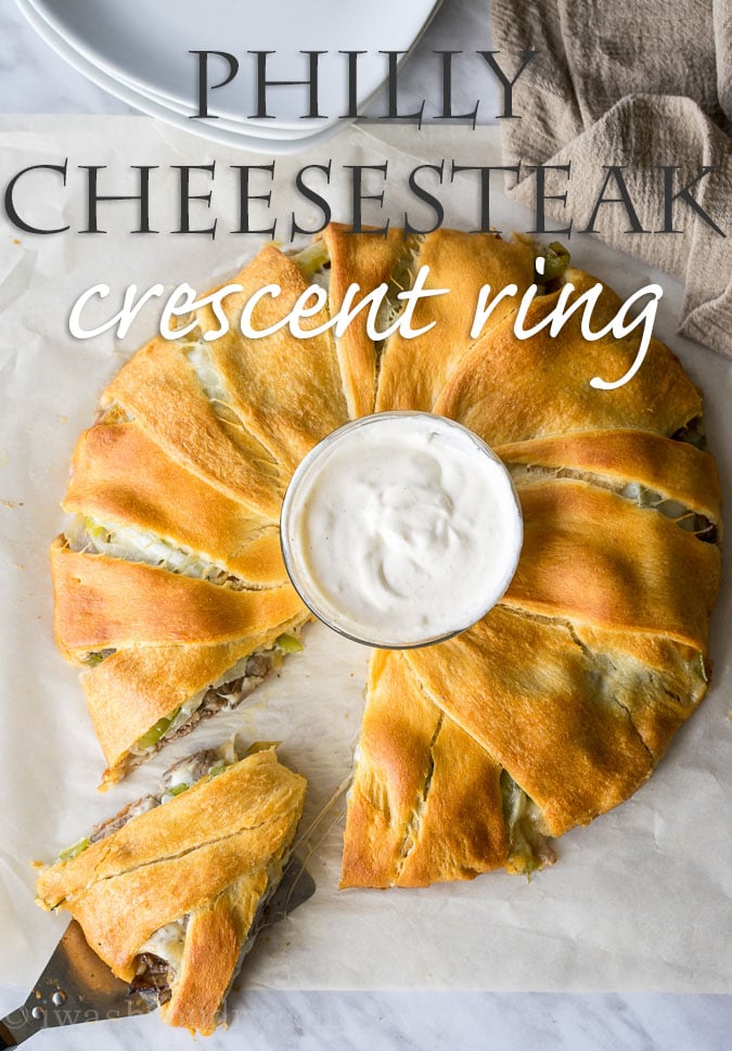 Philly Cheesesteak Crescent Ring