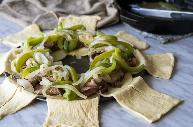 Philly Cheesesteak Crescent Braid, Recipe