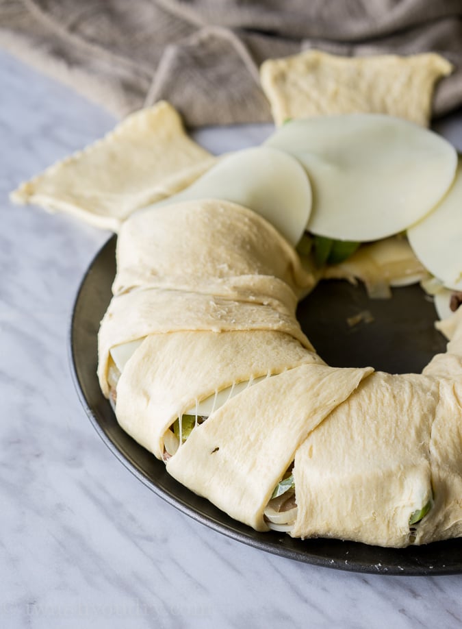 Philly Cheesesteak Crescent Ring