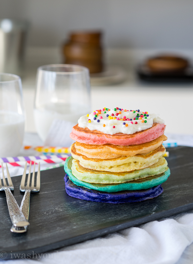 Rainbow Pancakes | I Wash You Dry